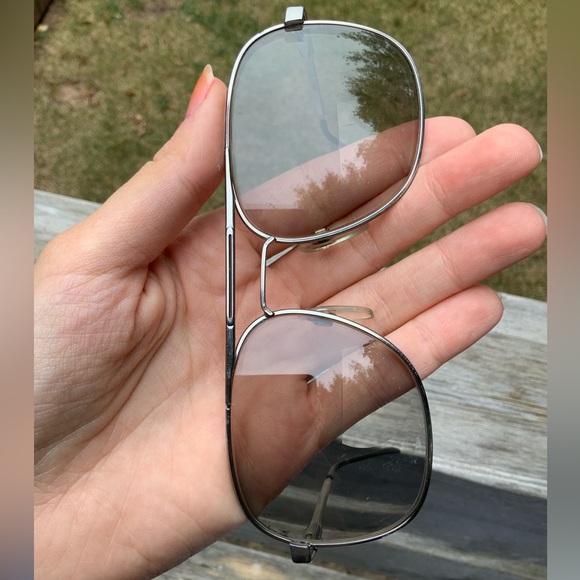 Vintage Retro LUXOTICCA 1041 Silver Pilot Metal Sunglasses Eyeglasses Frames - Picture 5 of 16